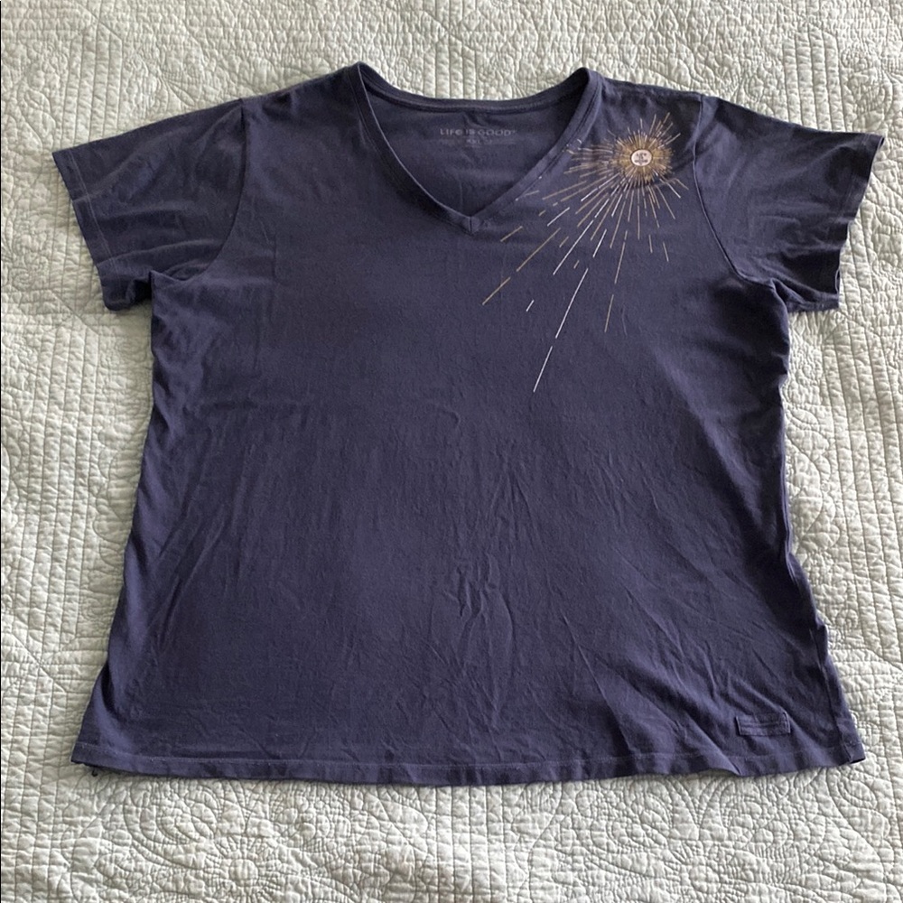 Life Is Good Navy Blue Short Sleeve Tee